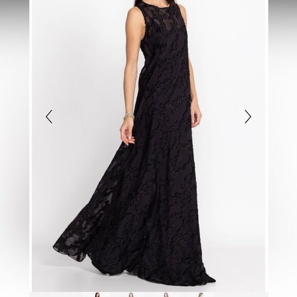 Johnny Was dress FLOWER MAXI Dress Jacquard Evening gown Black Size Small NEW - Picture 2 of 4